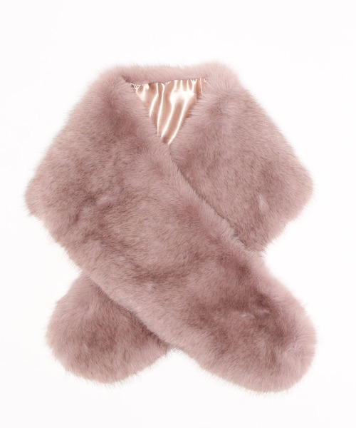 成人式 ファー ブラウン系ミックス 成人式 ファー ブラウン系ミックス フェイクファーショール