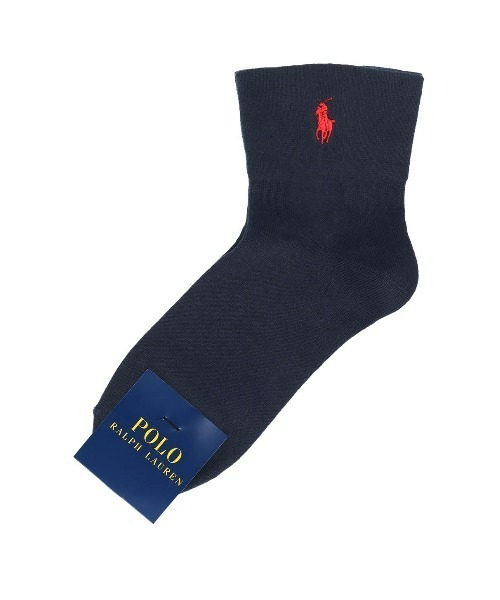 POLO RALPH LAUREN（ポロ ラルフ ローレン）の「POLO RALPH LAUREN レディース オーガニックコットン混 ワンポイント ダブルフラット ショートソックス 03207213（ソックス/靴下・レディース・ブラック/ネイビー/オフホワイト/ライトグレー/ピンク系その他/マルーン/ベージュ・22-24cm）」の6枚目の写真