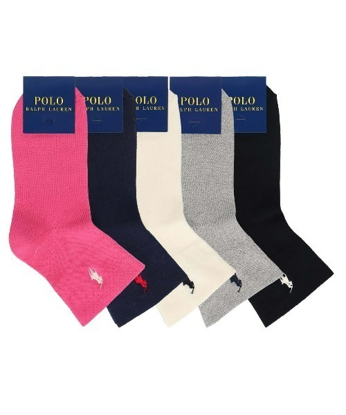 POLO RALPH LAUREN（ポロ ラルフ ローレン）の「POLO RALPH LAUREN レディース オーガニックコットン混 ワンポイント ダブルフラット ショートソックス 03207213（ソックス/靴下・レディース・ブラック/ネイビー/オフホワイト/ライトグレー/ピンク系その他/マルーン/ベージュ・22-24cm）」の10枚目の写真