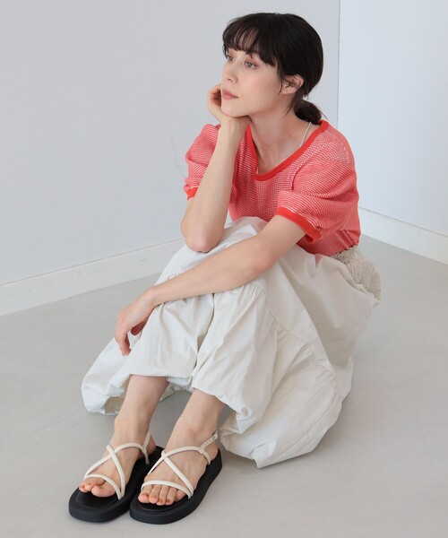 Ray BEAMS（レイビームス）の「REMME / ボリューム コード サンダル（サンダル・レディース・ブラック/オフホワイト・35/36/37/38/39）」の2枚目の写真