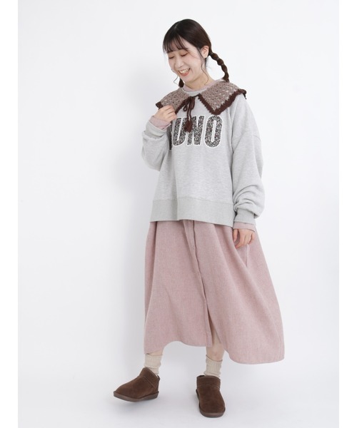 Samansa Mos2（サマンサ モスモス）の「フェイクムートンアンクルブーツ（ブーツ・レディース・ベージュ/ブラウン・MEDIUM/LARGE）」の6枚目の写真