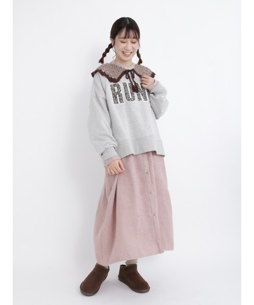 Samansa Mos2（サマンサ モスモス）の「フェイクムートンアンクルブーツ（ブーツ・レディース・ベージュ/ブラウン・MEDIUM/LARGE）」の3枚目の写真