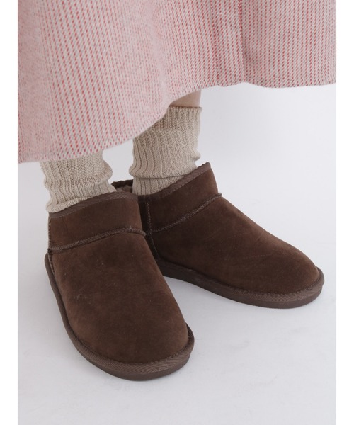 Samansa Mos2（サマンサ モスモス）の「フェイクムートンアンクルブーツ（ブーツ・レディース・ベージュ/ブラウン・MEDIUM/LARGE）」の8枚目の写真