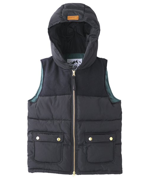 X-girl（エックスガール）の「ZIP PUFF VEST（ベスト・レディース・ブラック/イエロー/ネイビー・1/2）」の9枚目の写真