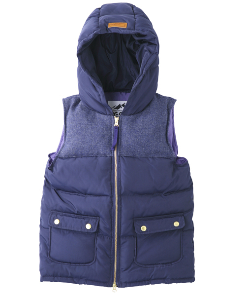 X-girl（エックスガール）の「ZIP PUFF VEST（ベスト・レディース・ブラック/イエロー/ネイビー・1/2）」の10枚目の写真