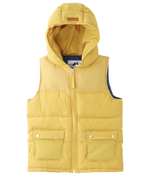 X-girl（エックスガール）の「ZIP PUFF VEST（ベスト・レディース・ブラック/イエロー/ネイビー・1/2）」の11枚目の写真