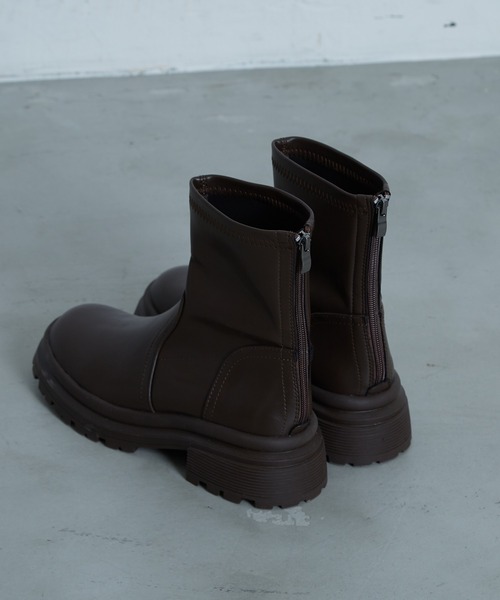 paravion（パラビオン）の「ストレッチボリュームソールブーツ（ブーツ・レディース・ブラック/ブラウン・37）」の6枚目の写真