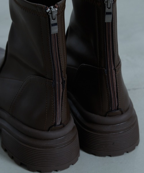 paravion（パラビオン）の「ストレッチボリュームソールブーツ（ブーツ・レディース・ブラック/ブラウン・37）」の7枚目の写真