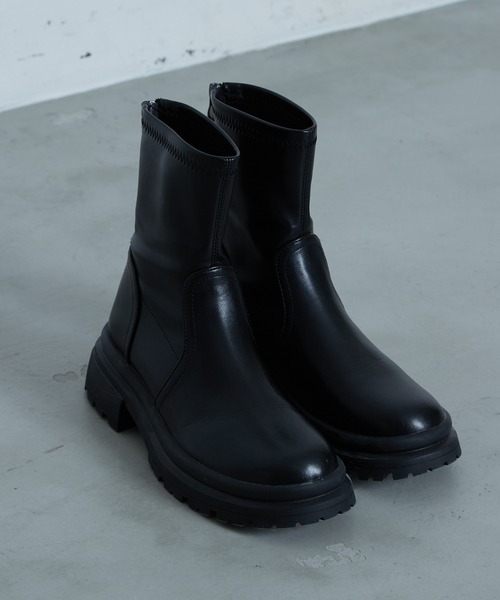 paravion（パラビオン）の「ストレッチボリュームソールブーツ（ブーツ・レディース・ブラック/ブラウン・37）」の11枚目の写真