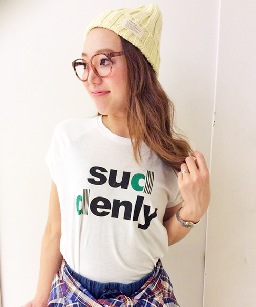 VENCEEXCHANGE(ヴァンスエクスチェンジ)の「sunddenly プリントT (Tシャツ/カットソー・レディース・ホワイト/イエロー/グリーン・MEDIUM)」の2枚目の写真