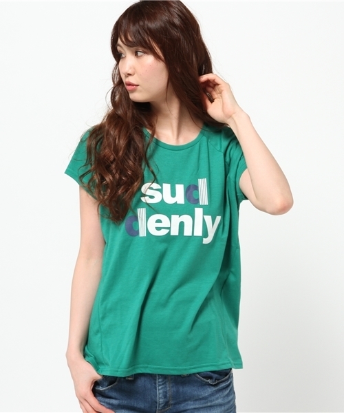 VENCEEXCHANGE(ヴァンスエクスチェンジ)の「sunddenly プリントT (Tシャツ/カットソー・レディース・ホワイト/イエロー/グリーン・MEDIUM)」の3枚目の写真