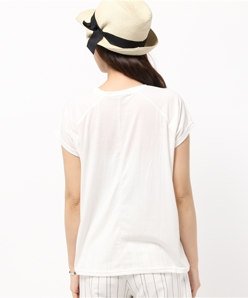 VENCEEXCHANGE(ヴァンスエクスチェンジ)の「sunddenly プリントT (Tシャツ/カットソー・レディース・ホワイト/イエロー/グリーン・MEDIUM)」の5枚目の写真