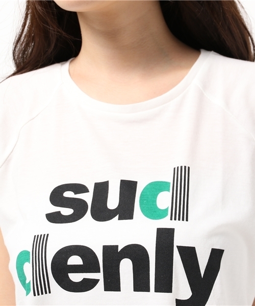 VENCEEXCHANGE(ヴァンスエクスチェンジ)の「sunddenly プリントT (Tシャツ/カットソー・レディース・ホワイト/イエロー/グリーン・MEDIUM)」の7枚目の写真