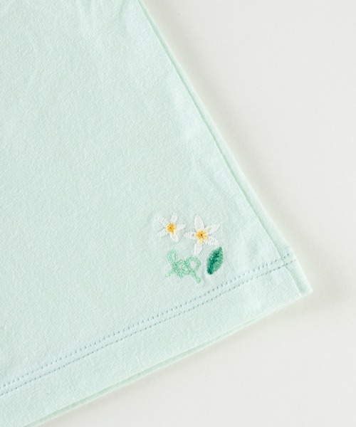 KP（ケーピー）の「チェックシフォン袖のロゴ半袖Tシャツ(100～130)（Tシャツ/カットソー・キッズ・ミント/オフホワイト・110cm/120cm/130cm）」の9枚目の写真