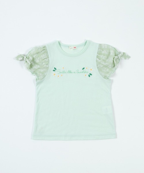 KP（ケーピー）の「チェックシフォン袖のロゴ半袖Tシャツ(100～130)（Tシャツ/カットソー・キッズ・ミント/オフホワイト・110cm/120cm/130cm）」の21枚目の写真