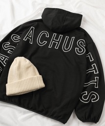 CONVERSE（コンバース）の「【CONVERSE/コンバース】バック刺繍 ワンポイント刺繍 ボリューム袖 ジップパーカー/バック刺繍 フーディー/ビッグシルエット/裏毛（パーカー・メンズ）」