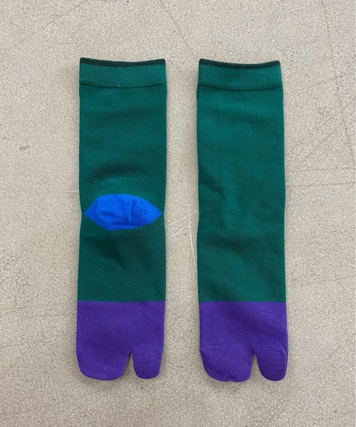 SANSeLF（サンセルフ）の「カラータビソックス【SANSeLF】sana23s004（ソックス/靴下・レディース・グリーン/ブラック/ライトブルー/ブルー・FREE）」の3枚目の写真