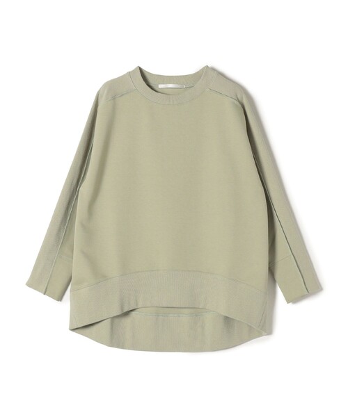 Giboulee(ジブール)の「Giboulee:切り替え クルーネック ロングスリーブ プルオーバー◇(Tシャツ/カットソー・レディース・ナチュラル/ライトグリーン/ダークグレー・ONE SIZE)」の9枚目の写真