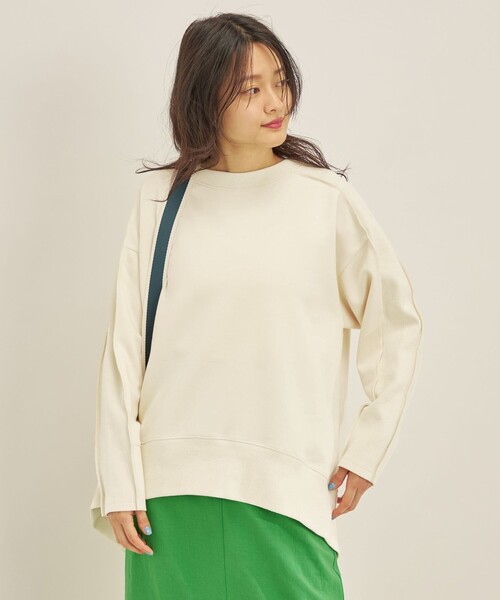 Giboulee(ジブール)の「Giboulee:切り替え クルーネック ロングスリーブ プルオーバー◇(Tシャツ/カットソー・レディース・ナチュラル/ライトグリーン/ダークグレー・ONE SIZE)」の17枚目の写真