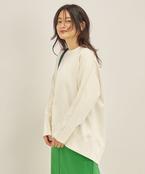 Giboulee(ジブール)の「Giboulee:切り替え クルーネック ロングスリーブ プルオーバー◇(Tシャツ/カットソー・レディース・ナチュラル/ライトグリーン/ダークグレー・ONE SIZE)」の19枚目の写真