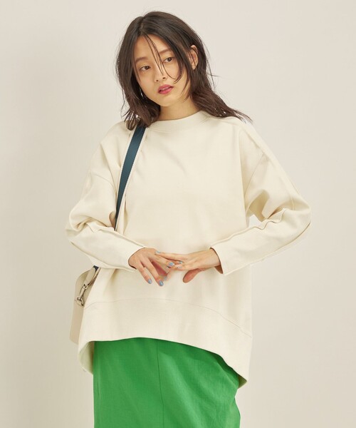 Giboulee(ジブール)の「Giboulee:切り替え クルーネック ロングスリーブ プルオーバー◇(Tシャツ/カットソー・レディース・ナチュラル/ライトグリーン/ダークグレー・ONE SIZE)」の22枚目の写真