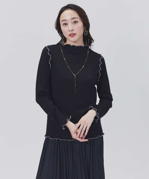 HONEYSUCKLE ROSE(ハニーサックルローズ)の「【HONEYSUCKLE ROSE】メロウ長袖Tシャツ(Tシャツ/カットソー・レディース・ベージュ/ホワイト/ブラック・M/L)」の2枚目の写真