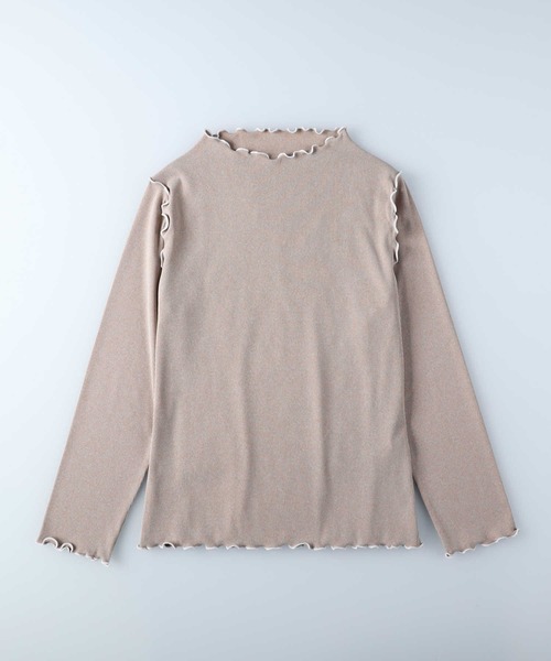 HONEYSUCKLE ROSE(ハニーサックルローズ)の「【HONEYSUCKLE ROSE】メロウ長袖Tシャツ(Tシャツ/カットソー・レディース・ベージュ/ホワイト/ブラック・M/L)」の4枚目の写真