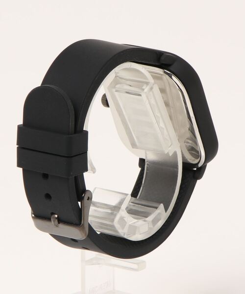 ScoLar（スカラー）の「SJ-019：スクエアラバーウォッチ（アナログ腕時計・レディース・ブラック/オフホワイト・FREE）」の12枚目の写真