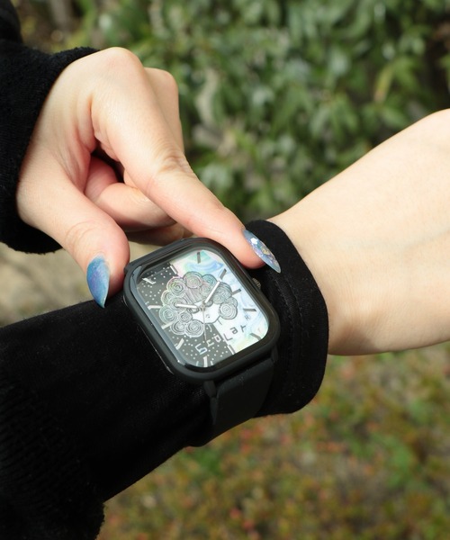 ScoLar（スカラー）の「SJ-019：スクエアラバーウォッチ（アナログ腕時計・レディース・ブラック/オフホワイト・FREE）」の2枚目の写真