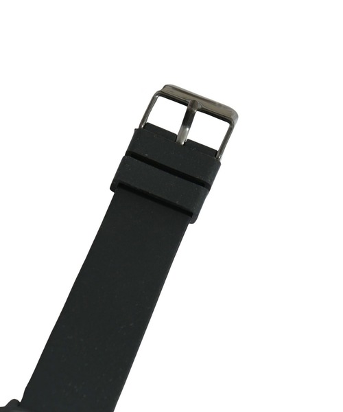 ScoLar（スカラー）の「SJ-019：スクエアラバーウォッチ（アナログ腕時計・レディース・ブラック/オフホワイト・FREE）」の7枚目の写真