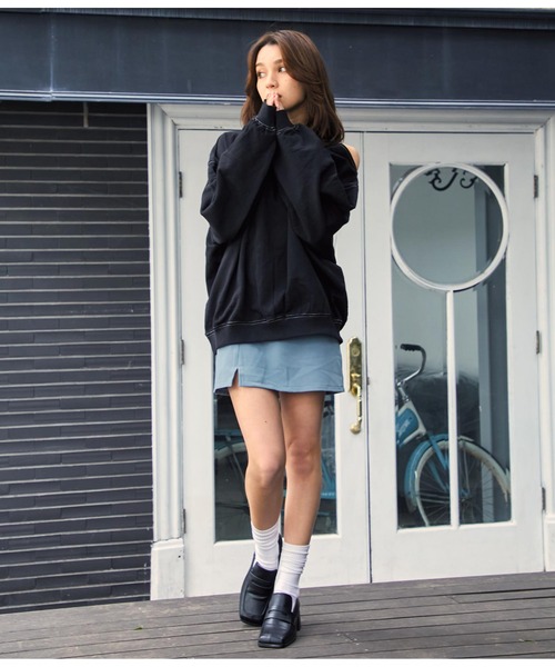 ANAP（アナップ）の「フロントスリットミニスカート（スカート・レディース・ベージュ/ブルー/ブラック・FREE）」の10枚目の写真