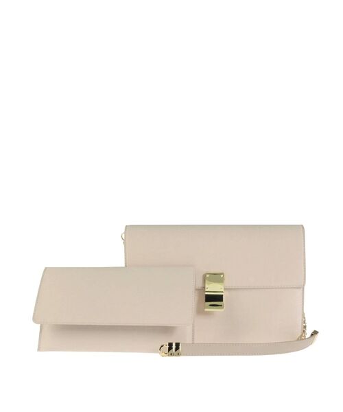 LAGUNAMOON（ラグナムーン）の「LADYヴィンテージサテンメタルクラッチバッグ（クラッチバッグ・レディース・ライトベージュ・FREE）」の2枚目の写真