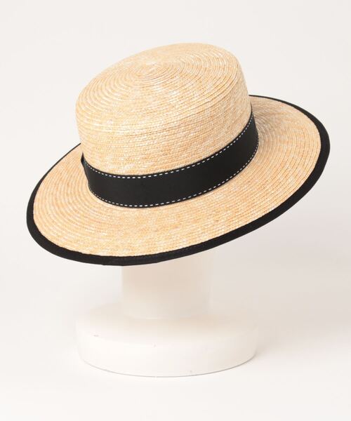 OVERRIDE（オーバーライド）の「OVERRIDE  STRAW BOATER（ハット・レディース・ブラック/オレンジ・M/57.5cm）」の3枚目の写真