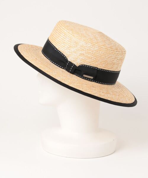 OVERRIDE（オーバーライド）の「OVERRIDE  STRAW BOATER（ハット・レディース・ブラック/オレンジ・M/57.5cm）」の4枚目の写真