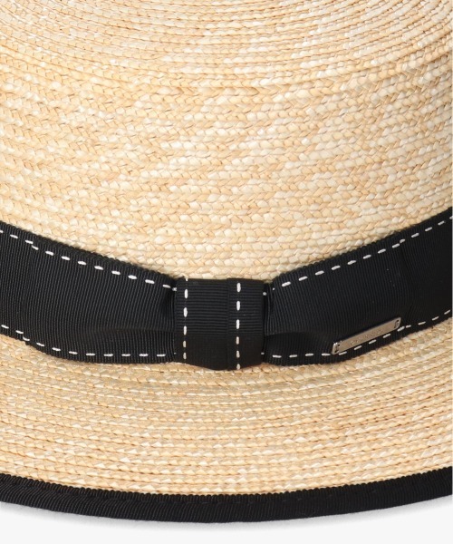 OVERRIDE（オーバーライド）の「OVERRIDE  STRAW BOATER（ハット・レディース・ブラック/オレンジ・M/57.5cm）」の12枚目の写真