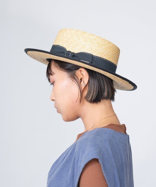 OVERRIDE（オーバーライド）の「OVERRIDE  STRAW BOATER（ハット・レディース・ブラック/オレンジ・M/57.5cm）」の21枚目の写真