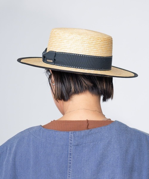 OVERRIDE（オーバーライド）の「OVERRIDE  STRAW BOATER（ハット・レディース・ブラック/オレンジ・M/57.5cm）」の20枚目の写真