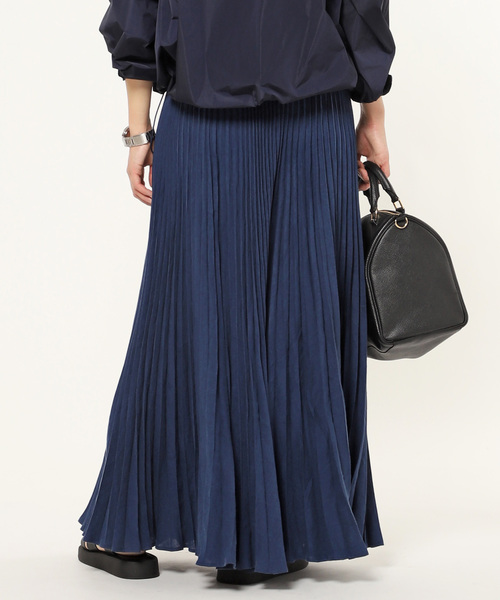 【新品未使用】WAAC プリーツスカート 青 デニムアシンメトリープリーツスカート(スカート)｜LOVELESS(ラブレス