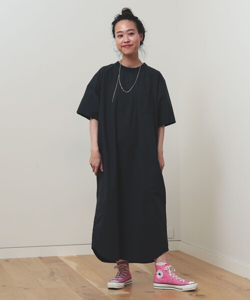 BEAMS BOY(ビームスボーイ)の「BEAMS BOY / タイプライター リブ プルオーバー ワンピース 23SS(ワンピース・レディース・ブラック/ベージュ/オリーブ・FREE)」の18枚目の写真