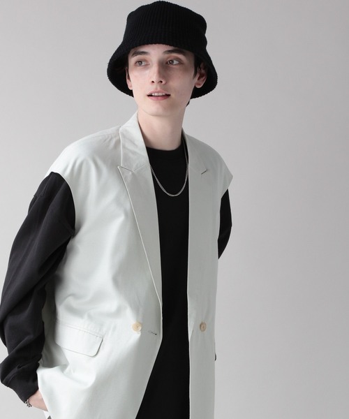 RAGEBLUE（レイジブルー）の「ジョーゼットジレベスト（ベスト・メンズ・グレー/グリーン系その他/ホワイト/ブラック・FREE）」の10枚目の写真