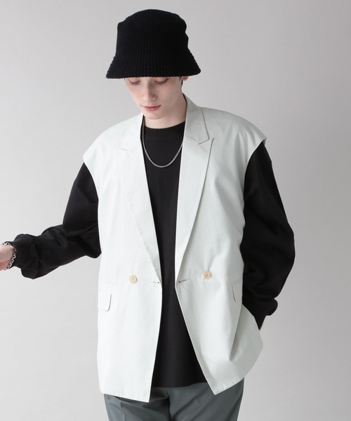 RAGEBLUE（レイジブルー）の「ジョーゼットジレベスト（ベスト・メンズ・グレー/グリーン系その他/ホワイト/ブラック・FREE）」の11枚目の写真