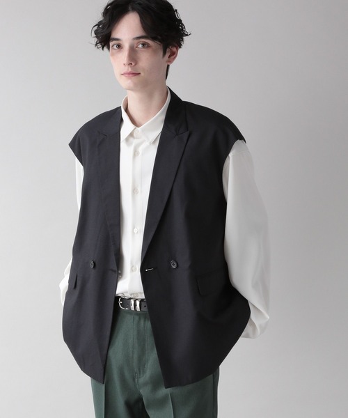 RAGEBLUE（レイジブルー）の「ジョーゼットジレベスト（ベスト・メンズ・グレー/グリーン系その他/ホワイト/ブラック・FREE）」の15枚目の写真