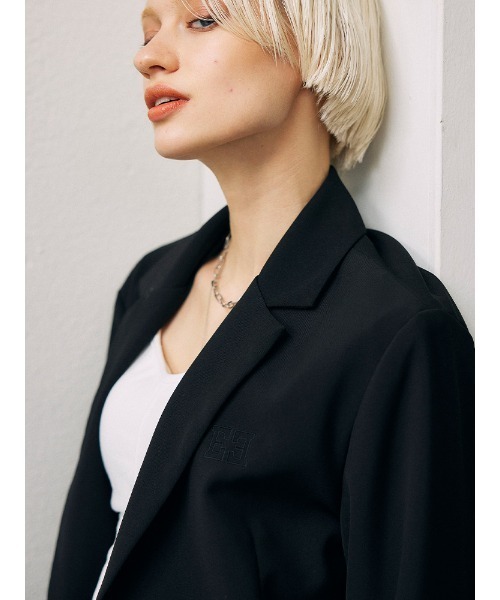 ENVYM（アンビー）の「オーバーテーラードJK（テーラードジャケット・レディース・ブラック/ホワイト・FREE）」の13枚目の写真