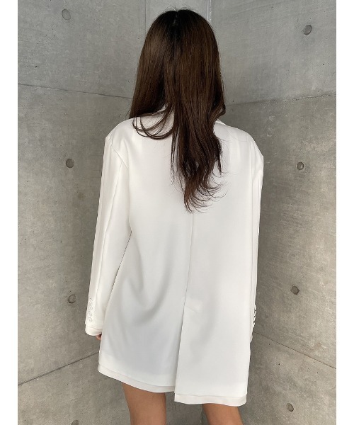 ENVYM（アンビー）の「オーバーテーラードJK（テーラードジャケット・レディース・ブラック/ホワイト・FREE）」の7枚目の写真