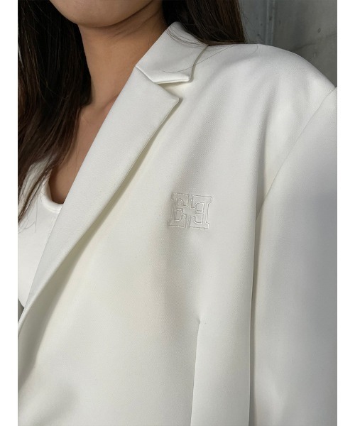 ENVYM（アンビー）の「オーバーテーラードJK（テーラードジャケット・レディース・ブラック/ホワイト・FREE）」の14枚目の写真