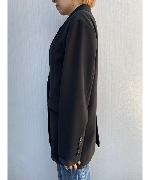 ENVYM（アンビー）の「オーバーテーラードJK（テーラードジャケット・レディース・ブラック/ホワイト・FREE）」の15枚目の写真