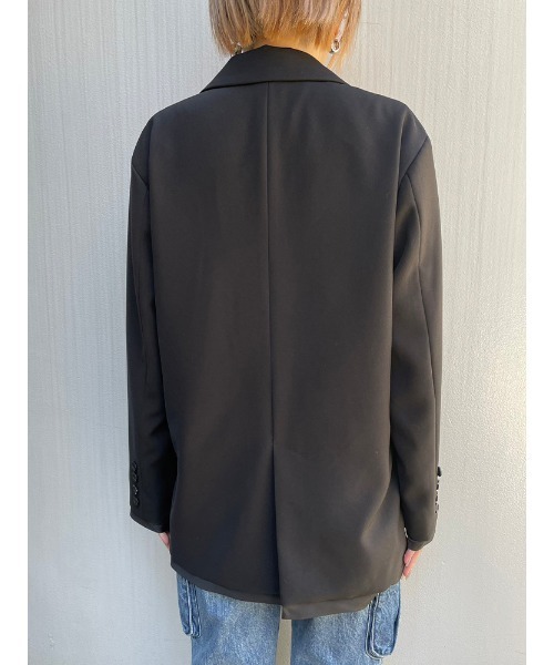 ENVYM（アンビー）の「オーバーテーラードJK（テーラードジャケット・レディース・ブラック/ホワイト・FREE）」の12枚目の写真