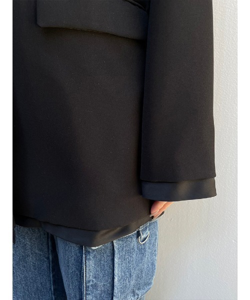 ENVYM（アンビー）の「オーバーテーラードJK（テーラードジャケット・レディース・ブラック/ホワイト・FREE）」の19枚目の写真