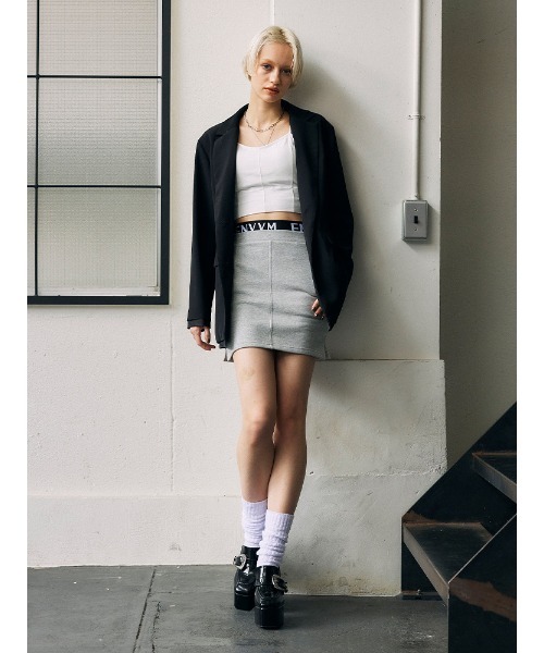 ENVYM（アンビー）の「オーバーテーラードJK（テーラードジャケット・レディース・ブラック/ホワイト・FREE）」の22枚目の写真