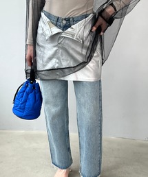 chuclla | メタリック フェイクレザー ミニスカート chw23s053(スカート)